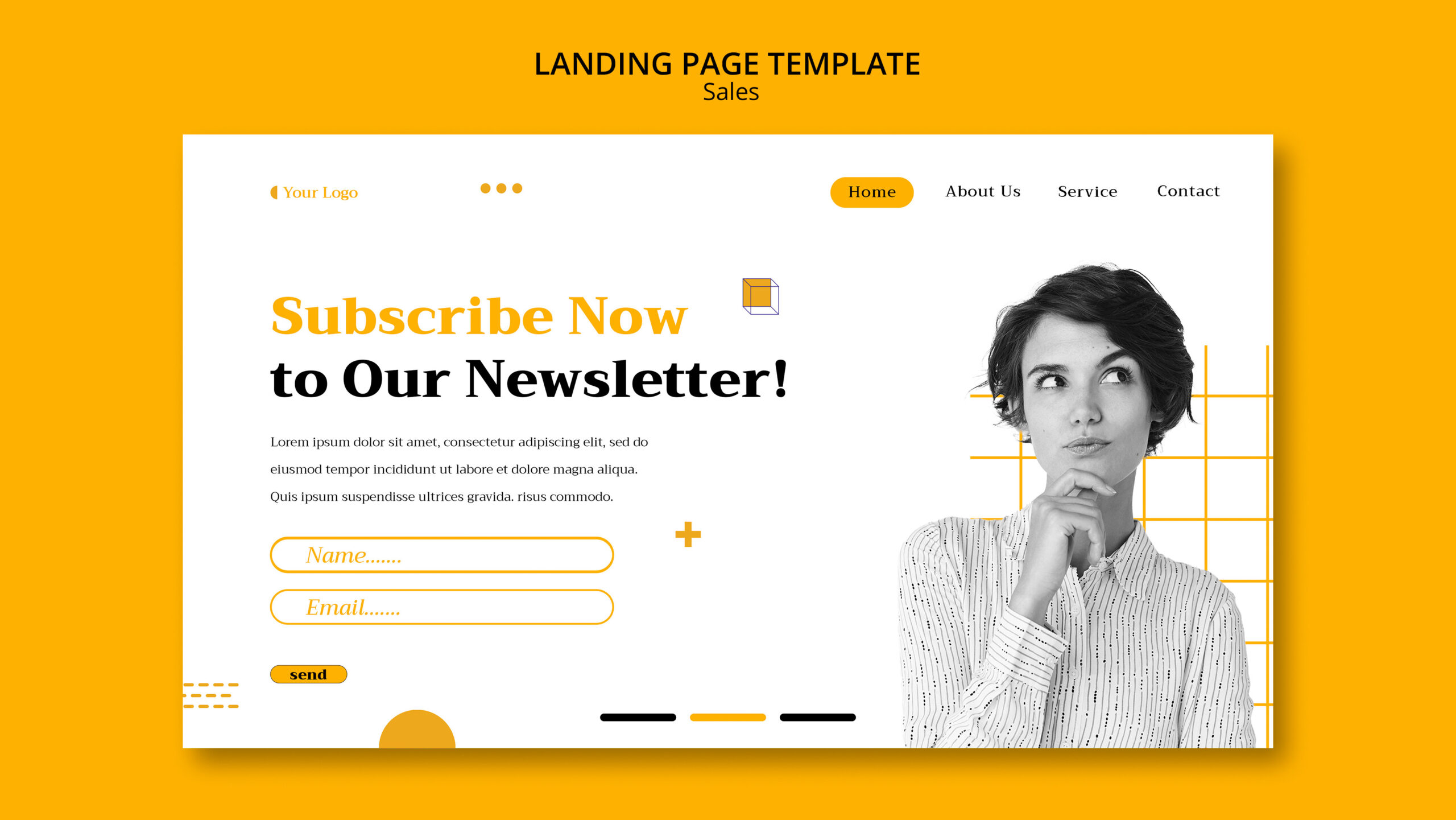 Exemplo de uma landing page.